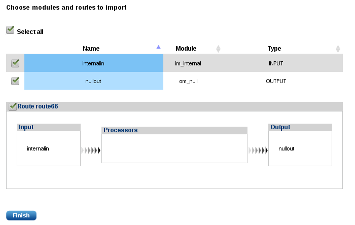 Agent import settings