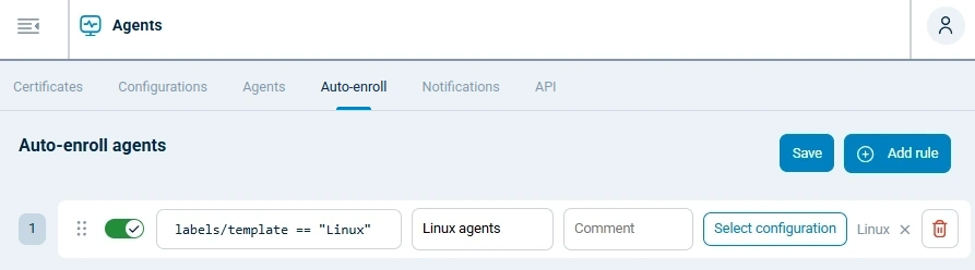 NXLog Platform auto-enroll rules