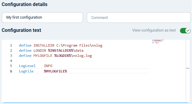 Define global directives