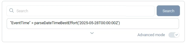 New datetime filter
