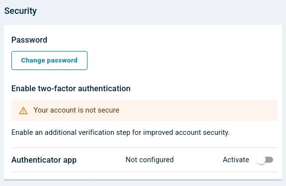 NXLog Platform user account security