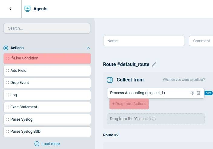 NXLog Agent configuration action