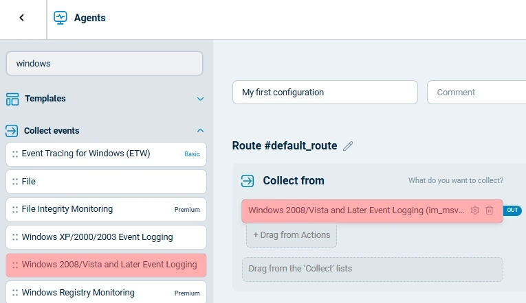 Configure your log source