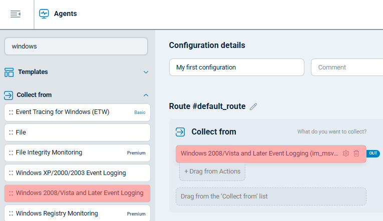 Configure your log source