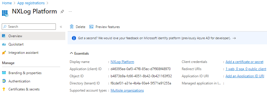 Microsoft Entra ID application overview