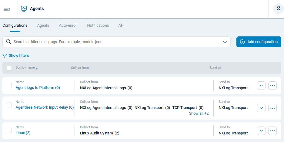 NXLog Agent configurations