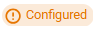 Agent deployment state - Configured with warning