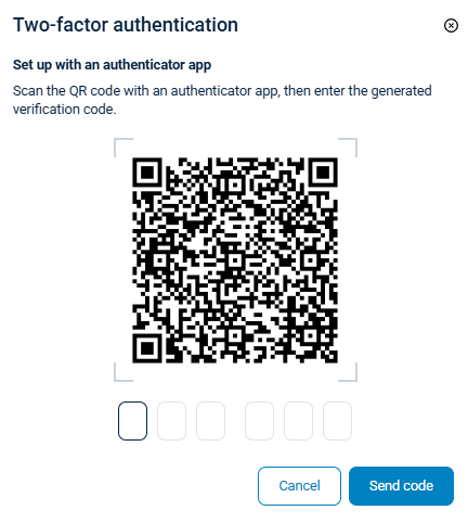 NXLog Platform two-factor authentication QR code