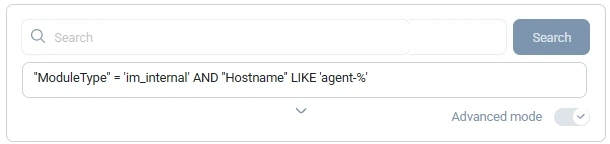NXLog Platform execute advanced search